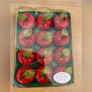 Vintage Silvestri Festive Red Apple Set